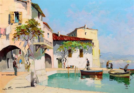 § Cecil Rochfort DOyly John (1906-1993) Mediterranean harbour scenes 18 x 26in.